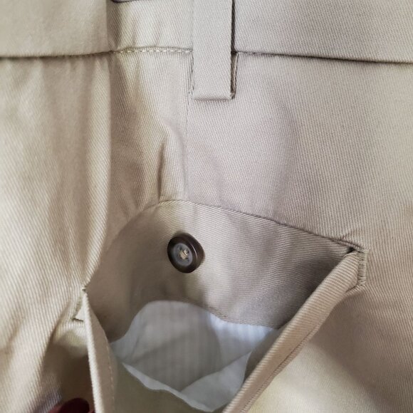 George Khaki Straight Fit Chino Pants Stone Wash 34x34 - Picture 8 of 8